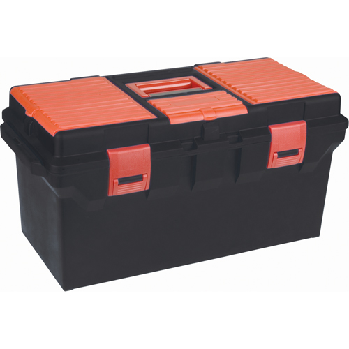 Plastic Tool Box, 22" W x 11" D x 10-1/2" H, Black FMT Sales Ltd