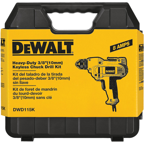 Perceuse &agrave; poign&eacute;e centrale VSR, Mandrin 3/8", 8 A, 120 V, 0-2500 Tr/min, Mandrin Sans cl&eacute; FMT Sales Ltd