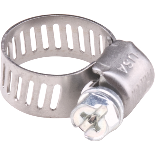 Hose Clamps - Stainless Steel Band & Zinc Plated Screw, Min Dia. 1/5", Max Dia. 5/8" FMT Sales Ltd