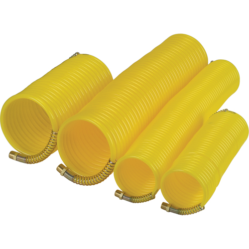Tuyaux pneumatiques en nylon spiral&eacute; a/raccords, Air, 1/4" DI x 25' lo, Nylon, 200 psi &agrave; 23°C FMT Sales Ltd