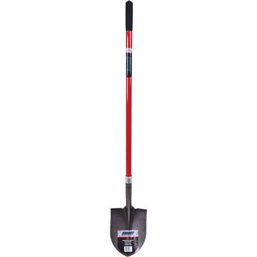 Heavy-Duty Round Point Shovel, Carbon Steel Blade, Fibreglass, Straight Handle FMT Sales Ltd