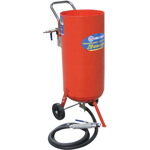 Pressure Abrasive Sandblasters, 6-25 CFM, 16.6 Gal. (20 US Gal) Tank FMT Sales Ltd