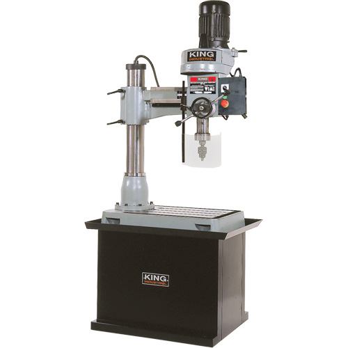 Radial Drilling Machine with Stand, 1/2" Chuck, 5 Speed(s), 19-5/8" W x 21-5/8" L, #3 Morse FMT Sales Ltd