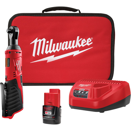 M12 Cordless Ratchet Kit, 12 V, 3/8" Drive FMT Sales Ltd