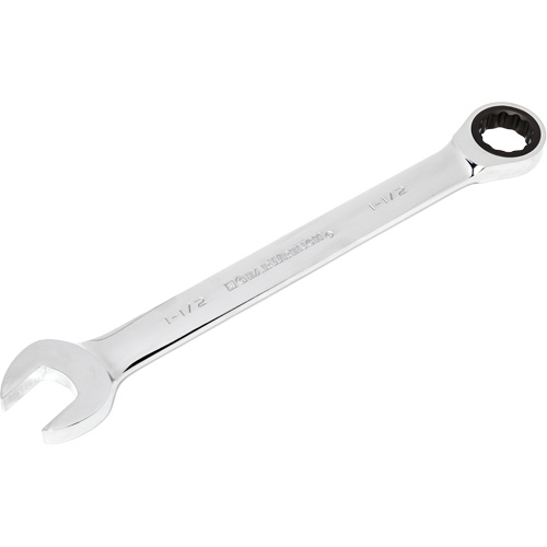 Ratcheting Combination Wrench, 12 Point, 1-1/2", Chrome Finish FMT Sales Ltd