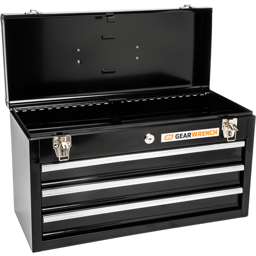Portable Tool Box, 20" W, 3 Drawers, Black FMT Sales Ltd