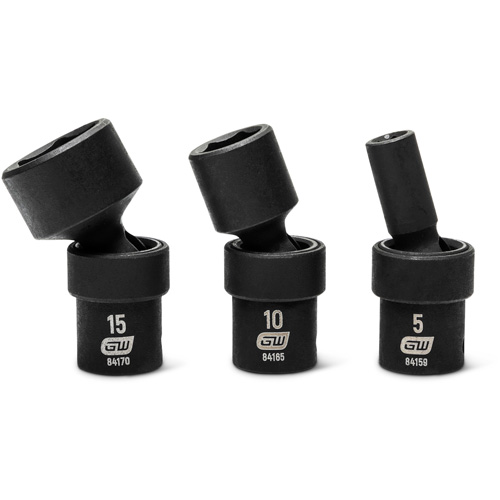 Jeu de 12 douilles m&eacute;triques flexibles universelles &agrave; chocs 1/4" &agrave; 6 pans FMT Sales Ltd