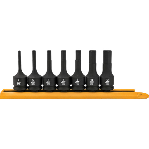 Hex Bit Impact Metric Socket Set, Hex, 3/8" Drive, 7 Pcs FMT Sales Ltd