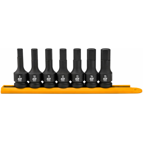 Impact Metric Bit Socket Set, Hex, 1/2" Drive, 7 Pcs FMT Sales Ltd