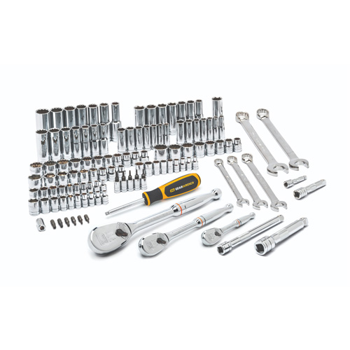 Jeu d'outils pour m&eacute;caniciens &agrave; 6 et 12 pans standards et profonds de 1/4", 3/8" et 1/2" SAE/m&eacute;triques FMT Sales Ltd