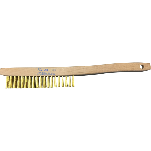 Brosses de nettoyage &agrave; manche recourb&eacute;, Laiton, 4 x 19 rangs de fils, Longueur 14" FMT Sales Ltd