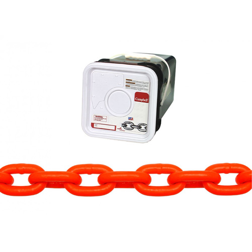 Chaîne haute r&eacute;sistance, Acier au carbone, 5/16" x 60' (18,3 m) l, Calibre 43, Charge d'utilisation 3900 lb (1,95 tonne) FMT Sales Ltd