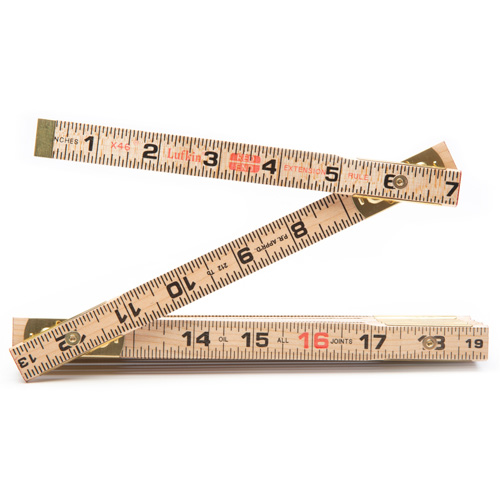 R&egrave;gle Red End avec deux rallonges de r&egrave;gle &agrave; glissi&egrave;re de 6", 6' lo, Bois, Graduations de 1/16" FMT Sales Ltd