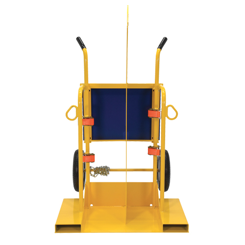Welding Cylinder Torch Cart, Pneumatic Wheels, 24" W x 19-1/2" L Base, 500 lbs. FMT Sales Ltd