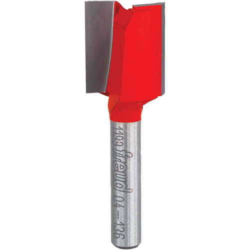 Router Bit - Double Flute Straight Bit, 5/8" Dia., 7/8" H, 2-1/8" L, 1/4" Shank FMT Sales Ltd