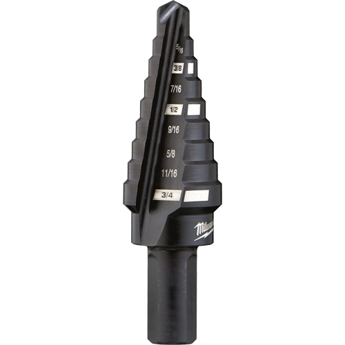 #3 Step Drill Bit, 1/4" - 3/4" , 1/16" Increments, High Speed Steel FMT Sales Ltd
