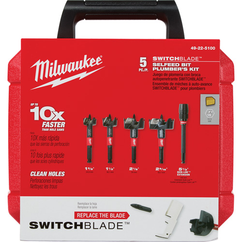 Jeu de forets autoaliment&eacute;s pour plombier Switchblade FMT Sales Ltd