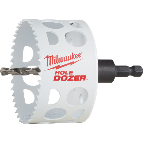 Scie-cloche Hole Dozer avec arbre, 3", Profondeur de la coupe 1-5/8", Bim&eacute;tal FMT Sales Ltd