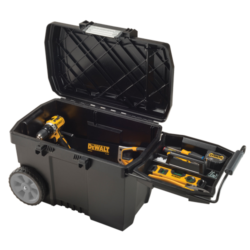 Coffre &agrave; outils pour entrepreneur, 15-19/32" la x 24-13/16" p x 16-1/2" h, Noir FMT Sales Ltd