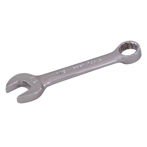 Cl&eacute; mixte courte, 12 pans, 1/4", Fini Chrome FMT Sales Ltd