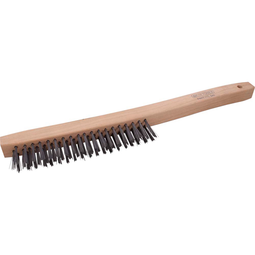 Long Handle Industrial-Duty Scratch Brush, Steel, 3 x 19 Wire Rows, 14" Long FMT Sales Ltd