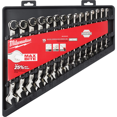 Jeu de cl&eacute;s, Combinaison, 15 morceaux, M&eacute;trique FMT Sales Ltd