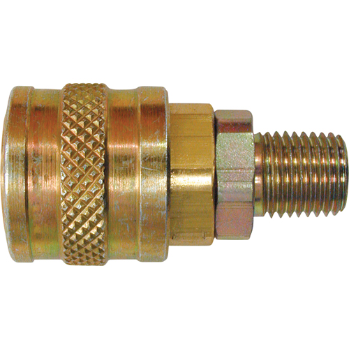 Quick Couplers - 1/4" Industrial, One Way Shut-Off - Automatic Couplers, Brass FMT Sales Ltd
