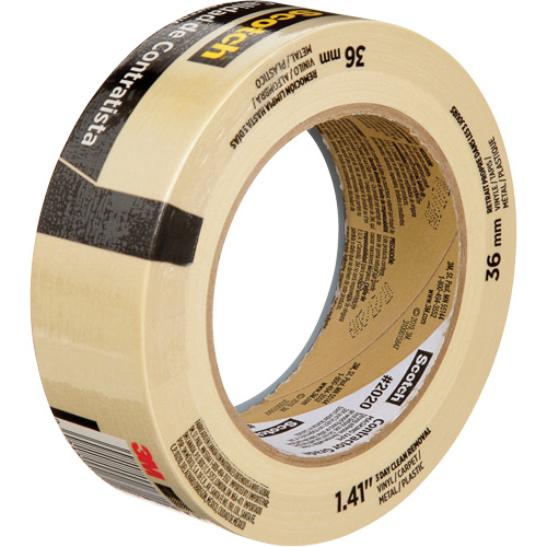 Scotch&reg; Contractor Grade Masking Tape 2020, 36 mm (1-1/2") x 55 m (180'), Beige FMT Sales Ltd