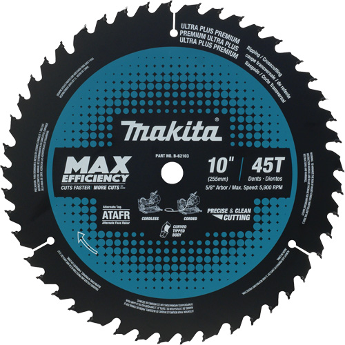 Lame de scie &agrave; onglets, 10", 45 dents, Pour Bois FMT Sales Ltd