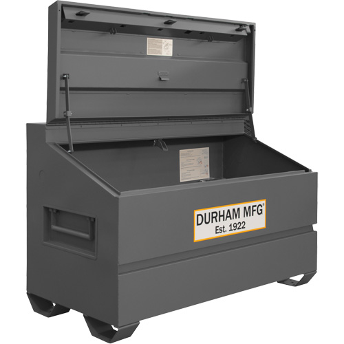 Jobsite Sloped Lid Storage Box, 60" x 30" x 39-3/8", Steel, Grey FMT Sales Ltd