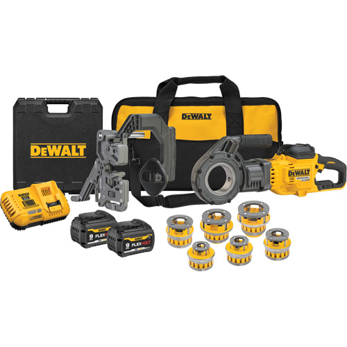 FlexVolt&reg; Max* Cordless Pipe Threader Kit with Dieheads, 30 RPM, 1/2" - 2" Pipe Thread FMT Sales Ltd