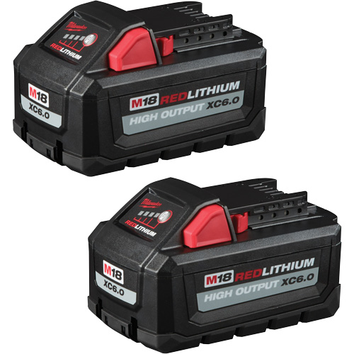Redlithium High Output XC6.0 Battery Packs, Lithium-Ion, 18 V, 6 Ah FMT Sales Ltd