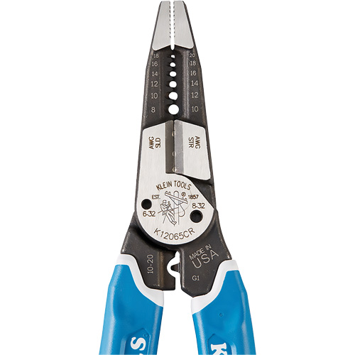 Klein-Kurve&reg; Heavy-Duty Wire Stripper, Cutter & Crimper Multi-Tool, 8-1/4" L, 8 - 20 AWG FMT Sales Ltd