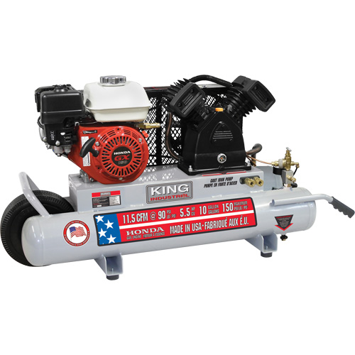 Wheelbarrow Air Compressor, Gas, 10 Gal. (12 US Gal), 150 PSI FMT Sales Ltd