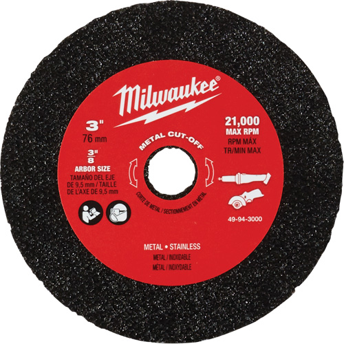 Metal Cut Off Wheel, 3" x 0.04", 3/8" Arbor FMT Sales Ltd