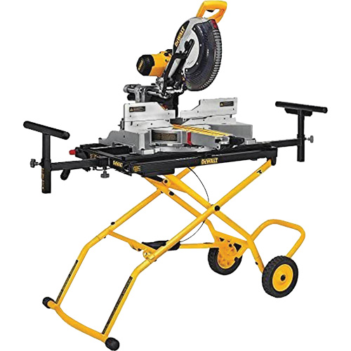 Double Bevel Sliding Compound Mitre Saw with Heavy-Duty Rolling Stand FMT Sales Ltd