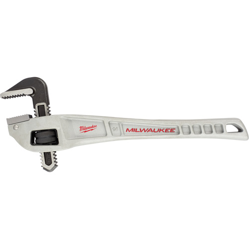 Cl&eacute; &agrave; tuyau coud&eacute;e en aluminium, Cap des m&acirc;choires 2", Longueur 14", Fini Rev&ecirc;tement en poudre, Prise Ergonomique FMT Sales Ltd