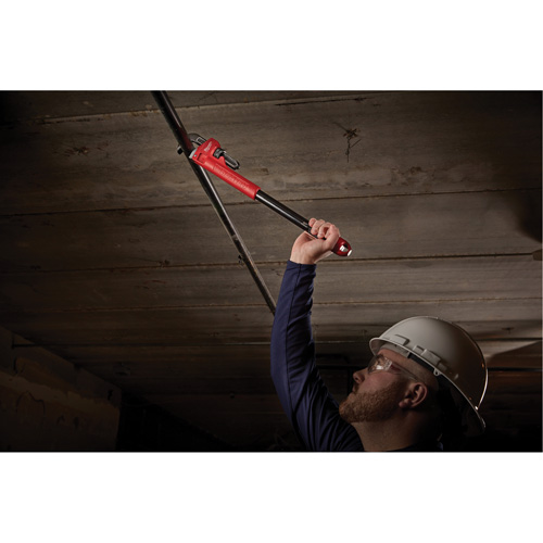 Cheater Adaptable Pipe Wrench, 2-1/2" Jaw Capacity, 18"/24"/10" Long, Powder Coated Finish, Ergonomic Handle FMT Sales Ltd
