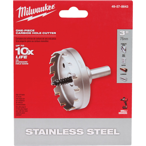 Scies-cloches au carbure monobloc, 3", Profondeur de la coupe de 3/16" FMT Sales Ltd