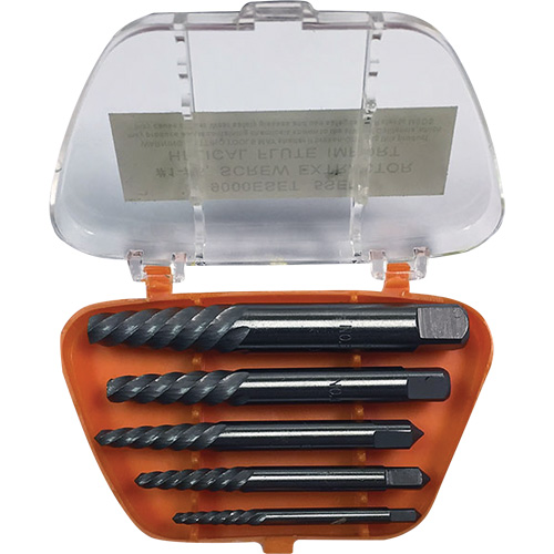 Jeu d'extracteurs de vis avec forets DRILLCO, Carbure, 5 Morcea FMT Sales Ltd