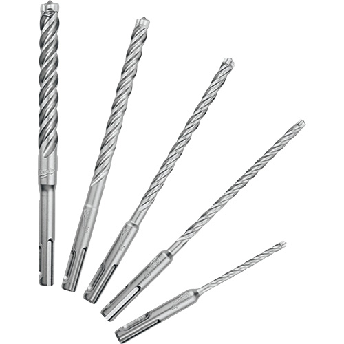 Trousse de forets &agrave; 4 cannelures pour perceuse &agrave; percussion MX4, 5 morceaux, Carbure FMT Sales Ltd