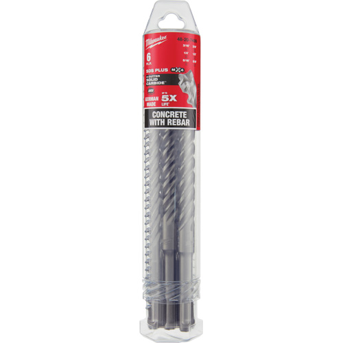 MX4 4-Cutter Rotary Hammer Drill Bit Kit, 6 Pieces, Carbide FMT Sales Ltd