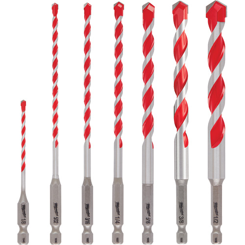 Grand jeu de forets pour perceuse &agrave; percussion Shockwave, 7 morceaux, Carbure FMT Sales Ltd