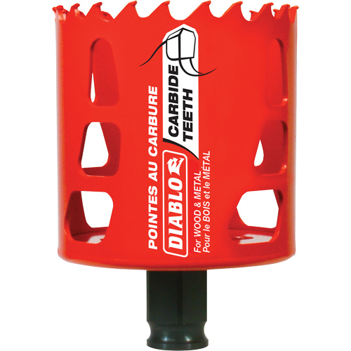 Scie cloche pour bois et m&eacute;tal, 2-1/2", Profondeur de la coupe 2-3/8", Carbure FMT Sales Ltd