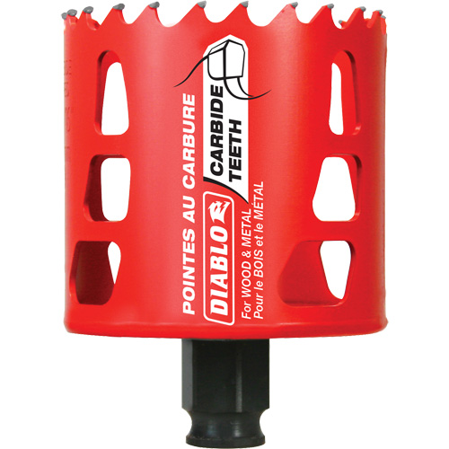 Scie cloche pour bois et m&eacute;tal, 2-11/16", Profondeur de la coupe 2-3/8", Carbure FMT Sales Ltd