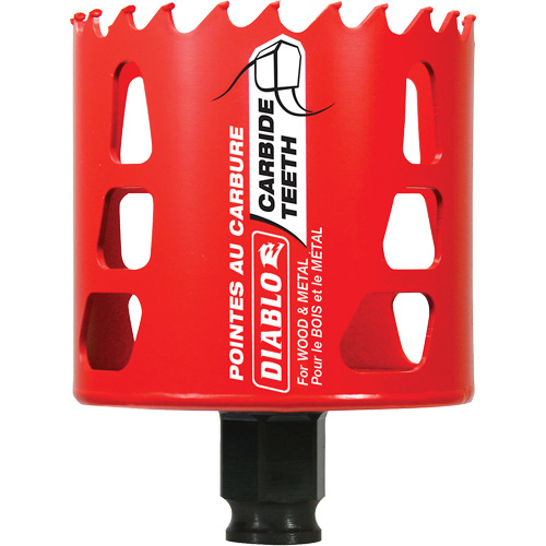 Scie cloche pour bois et m&eacute;tal, 2-3/4", Profondeur de la coupe 2-3/8", Carbure FMT Sales Ltd