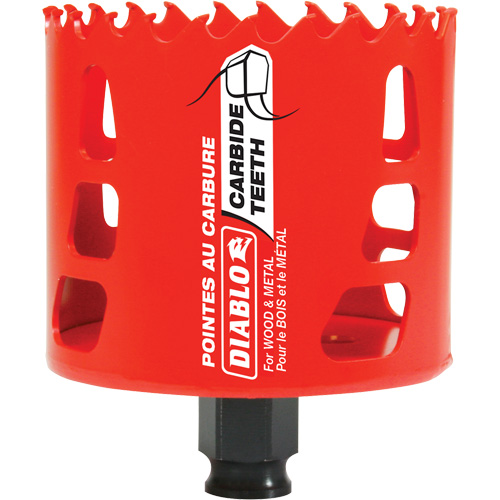 Scie cloche pour bois et m&eacute;tal, 3", Profondeur de la coupe 2-3/8", Carbure FMT Sales Ltd