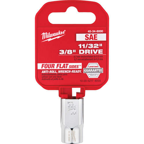 SAE Socket with Four Flat Sides, 11/32", 3/8" Drive, 6 Points FMT Sales Ltd