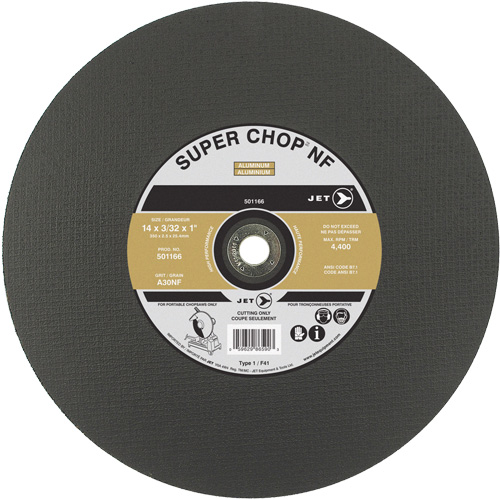A30NF Super Chop Cut-Off Wheel, 14" x 3/32", 1" Arbor, Type 1, 4400 RPM FMT Sales Ltd