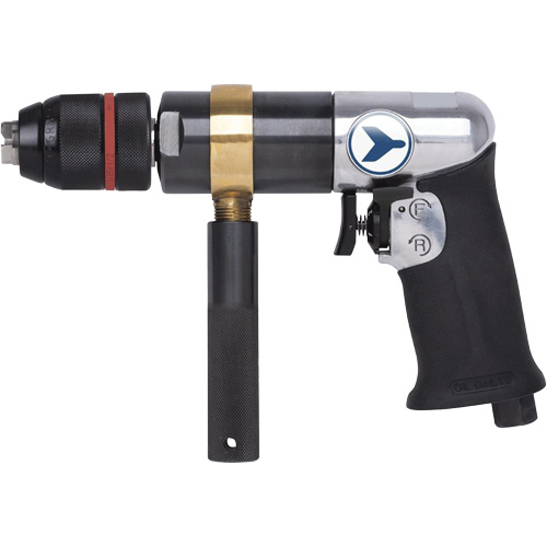 AD12VSR Perceuse pneumatique &agrave; vitesse variable, 6 pi³/min, 1/4" NPT, 1/2" mandrin, Sans cl&eacute; FMT Sales Ltd